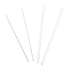 Jumbo Straw 7.75" Paper Wrapped, Clear, 24 Packs of 500 (12,000 Straws)
