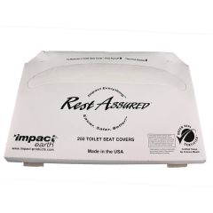 Toilet Seat Cover, 1/2 Fold, 50RA, Rest Assured, 250 EA/20 PK