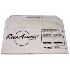 Toilet Seat Cover, 1/2 Fold, 10RA-A, Rest Assured, 250 EA/4 PK