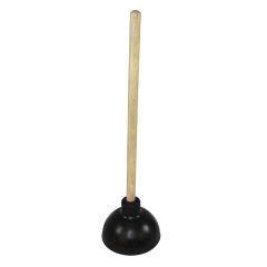 Industrial Professional Plunger, Black/Wood Handle (Each)