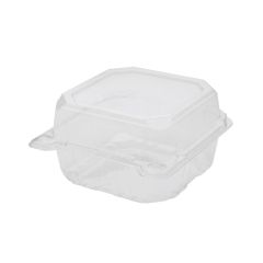 TGC 6" Sandwich, Clear Clamshell, PET Hinged Lid, 6" x 6" (500 Containers)