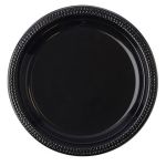 10.25" Round Plate, Polypropylene, Black (400 Plates) 