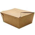 #4 Kraft Folded Take Out Box, 110 fl oz. (160 Boxes)