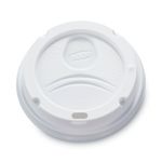 Hot Cup Lids, Fits 12-20oz. Hot Cups or Fits 10-16oz. PerfecTouch Dixie Cups, Dome Lid, White, (500 Lids)