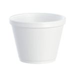 Foam Squat, 12 oz. Insulated Container, White, (500 Containers)
