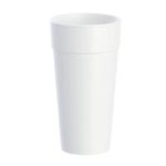 Foam Cup, 24 oz. Insulated Foam, White, Dart 24J16, (500 Cups)
