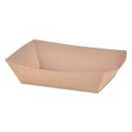 2 lb. Compostable Paper Food Tray, Brown Kraft (1,000 Trays)