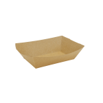 3 lbs. Compostable Paper Food Tray, Brown Kraft (500 Trays)