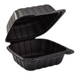 Sm Mineral Filled, 1 Compartment, 6" x 6", Hinged Lid Containers (400 Per Case)
