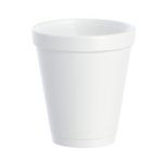 Foam Cup, 8 oz. Insulated Foam, White, Dart 8J8, (1,000 Cups)
