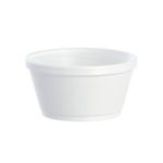 Foam Squat, 8 oz. Insulated Container, White, (1,000 Containers)
