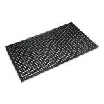 Safewalk-Light Drainage Safety Mat, Rubber, 36" x 60", Black (1 Mat)