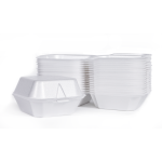 Foam Hinged 6" Sandwich, White (500 Containers)