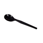 Soup Spoon, Bulk, Black, Med-Heavy Weight Polystyrene (1,000 Soup Spoons)