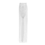 Fork, Wrapped, White, Extra Heavy Weight Polypropylene, "Unbreakable" (1,000 Forks)