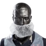 Beard Protector, Latex Free Polypropylene, White (1,000 Beard Protectors)