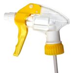 Chemical Resistant Trigger  Sprayer, 9 7/8" Tube, Yellow/White (Each)