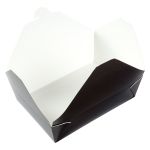 #3 Black Folded Take Out Box, 7 3/4" x 5 1/2" x 2 1/2", (200 Boxes)
