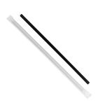 Giant Straw 10.25" Paper Wrapped, Black, 4 Packs of 300 (1,200 Per Case)