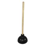 Industrial Professional  Plunger, Black/Wood Handle,  Impact Brand (Each)