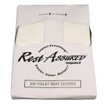 Toilet Seat Cover, 1/4 Fold, Rest Assured, 200 EA/25 PK