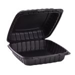 Lg Mineral Filled, 1 Compartment, 9" x 9", Hinged Lid Containers (120 Per Case)