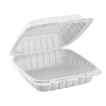 Lg Mineral Filled, 1 Compartment, 9" x 9", Hinged Lid Containers (120 Per Case)