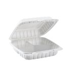 Lg Mineral Filled, 3 Compartment, 9" x 9", Hinged Lid Containers (120 Per Case)