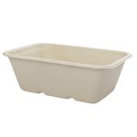 Molded Fiber, 24 oz. Rectangular Natural Bagasse Bowls (500 Bowls)