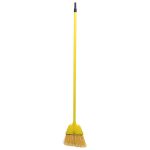 Sm Angled Broom, Plastic, 53", Yellow (Each)