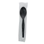 Teaspoon, Wrapped, Black, Mid Heavy, PS (1,000 Spoons)