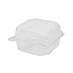 TGC 6" Sandwich, Clear Clamshell, PET Hinged Lid, 6" x 6" (500 Containers)