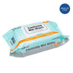 Sanitizing Wet Wipes, Fragrance Free, 80 pcs/bag, 12 bags/case, (960 Wipes)
